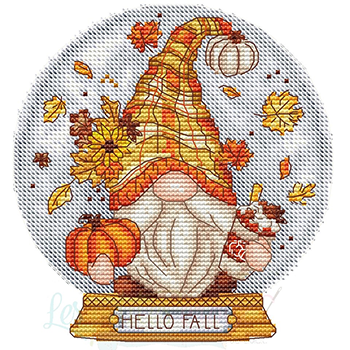 Snow Globe Fall Gnome Magnet